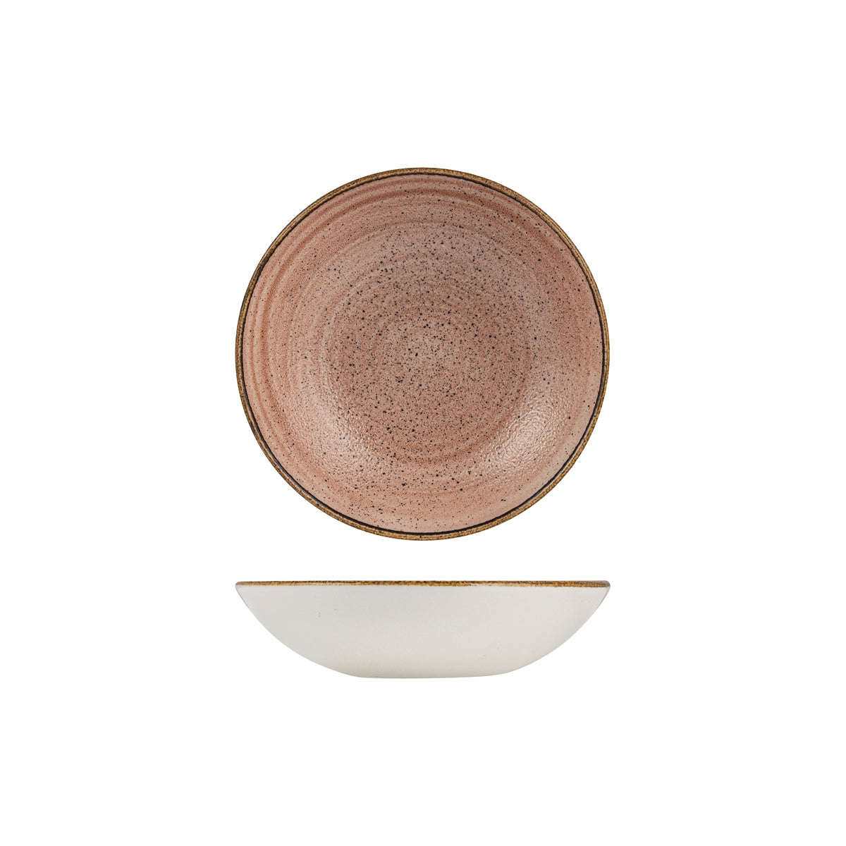 72.9977218.TC Churchill Stonecast Raw Terracotta Round Coupe Bowl 182mm / 426ml Globe Importers Adelaide Hospitality Supplies