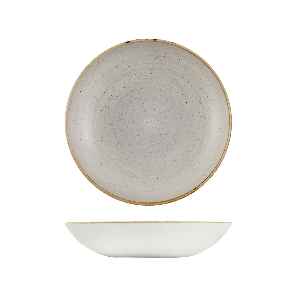 72.9977225.GY Churchill Stonecast Raw Grey Round Coupe Bowl 248mm / 1136ml Globe Importers Adelaide Hospitality Supplies