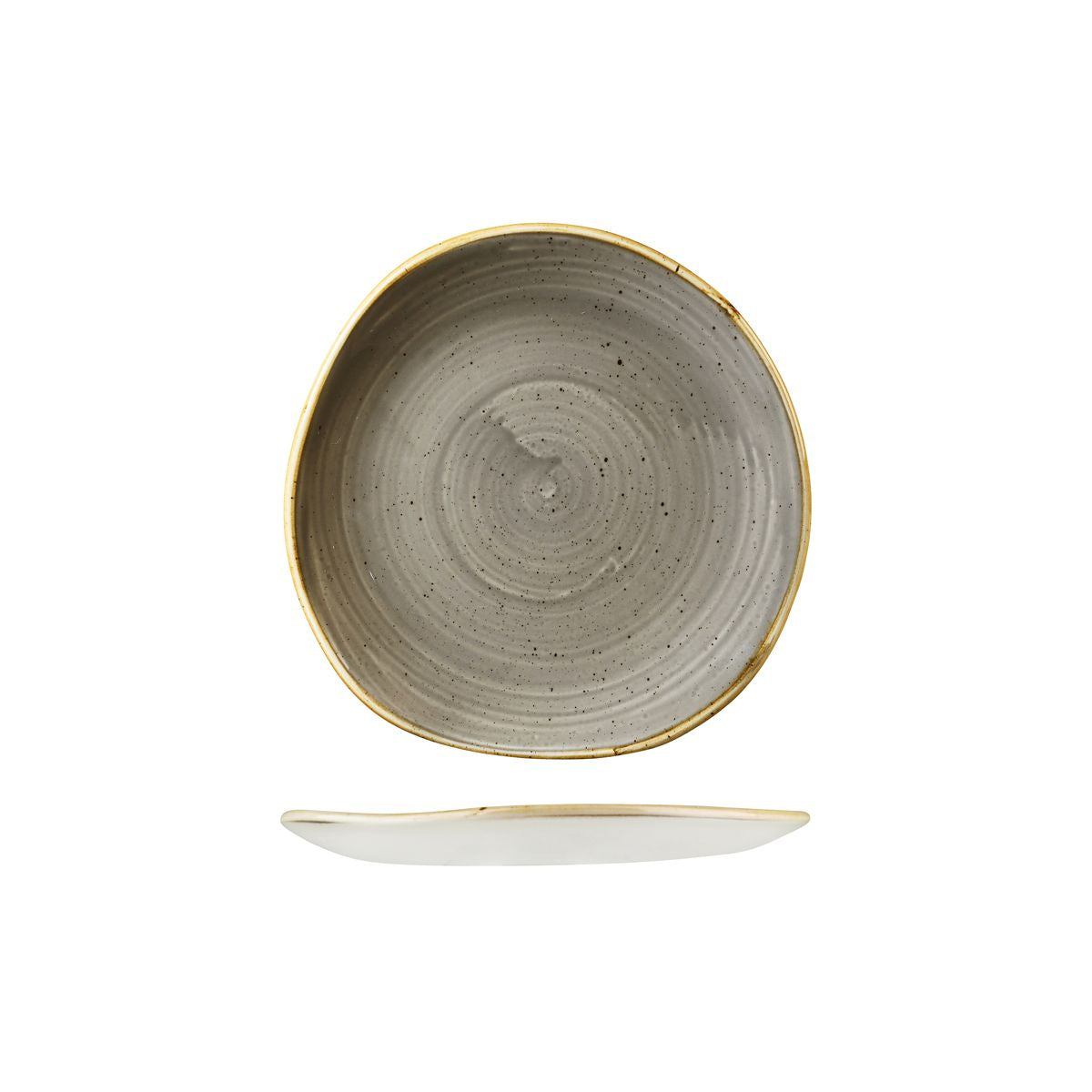 72.9979118.P Churchill Stonecast Peppercorn Grey Round Organic Plate - Trace 186mm Globe Importers Adelaide Hospitality Supplies