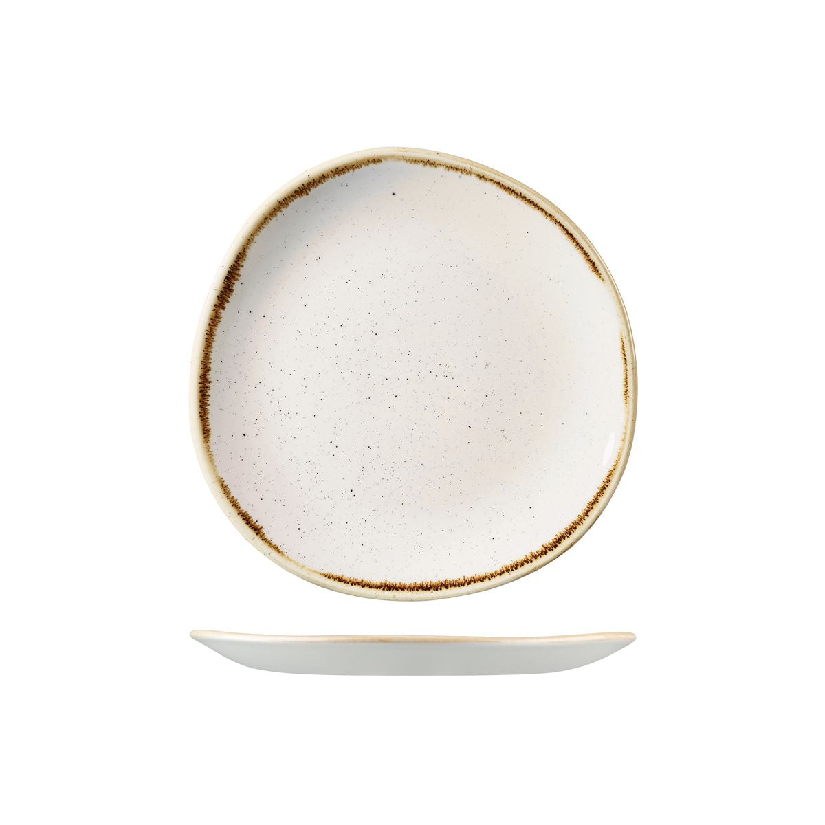 72.9979121.W Churchill Stonecast Barley White Round Organic Plate 210mm Globe Importers Adelaide Hospitality Supplies