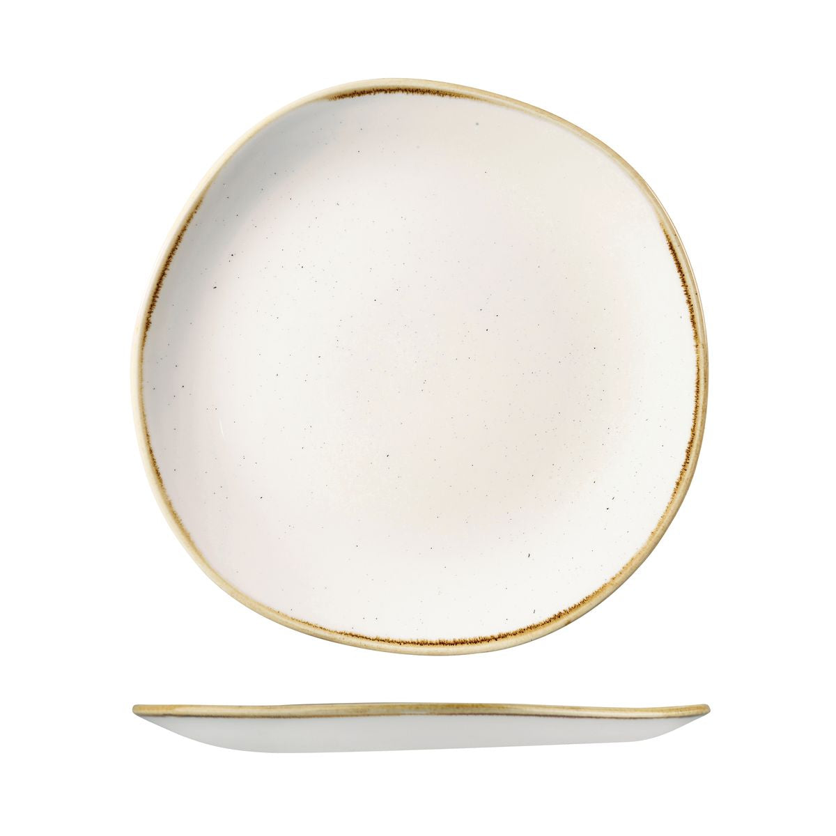 72.9979126.W Churchill Stonecast Barley White Round Organic Plate 264mm Globe Importers Adelaide Hospitality Supplies