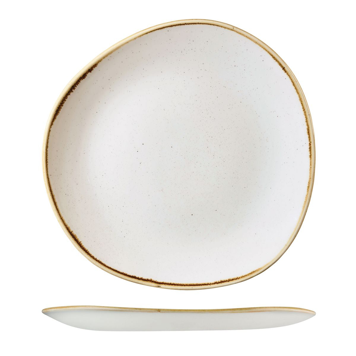 72.9979128.W Churchill Stonecast Barley White Round Organic Plate 286mm Globe Importers Adelaide Hospitality Supplies