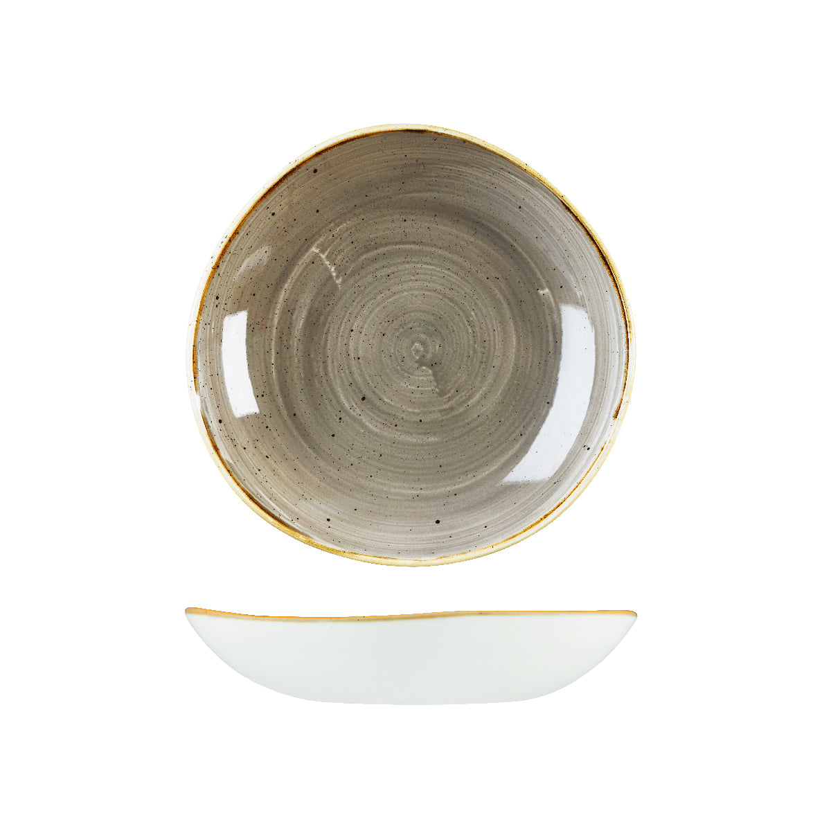 72.9979325.P Churchill Stonecast Peppercorn Grey Round Organic Bowl - Trace 253mm Globe Importers Adelaide Hospitality Supplies