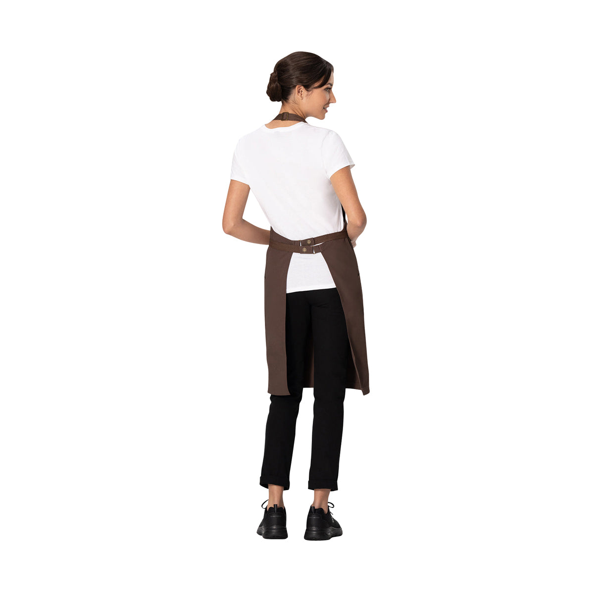 AB802.ESP Chef Works Repreve Lockharte Bib Apron with 2 Pockets Espresso 800x860mm Globe Importers Adelaide Hospitality Supplies