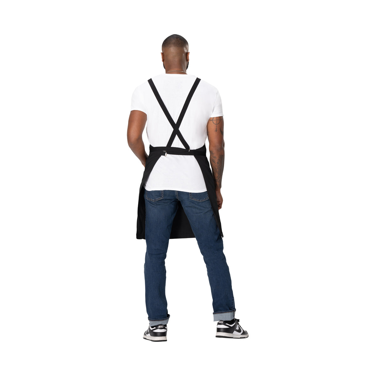 ABS04-BLK Chef Works Repreve Lockharte Cross-Back Apron with 2 Pockets Black 800x860mm Globe Importers Adelaide Hospitality Supplies