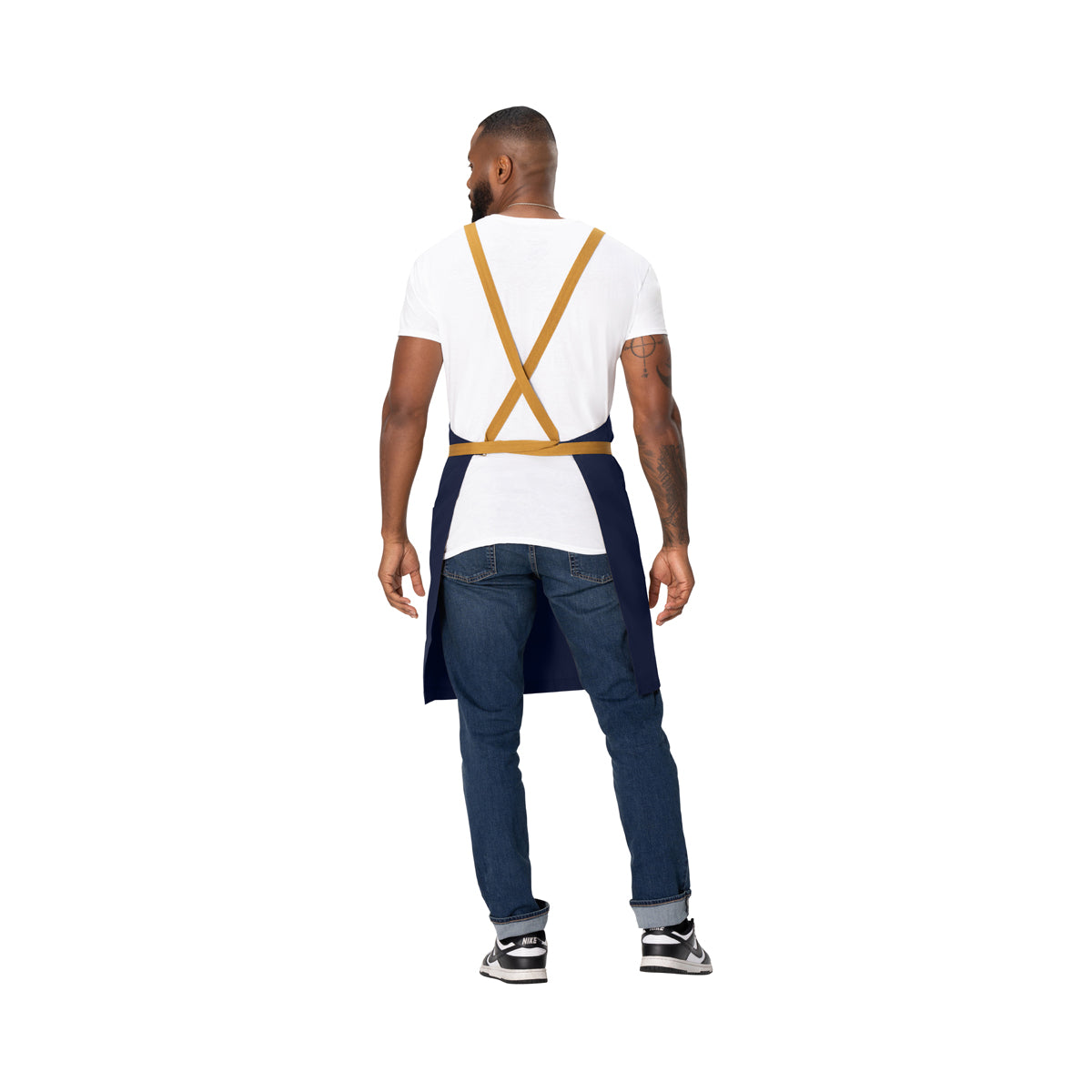 AB802.DNA Chef Works Repreve Lockharte Bib Apron with 2 Pockets Navy 800x860mm Globe Importers Adelaide Hospitality Supplies