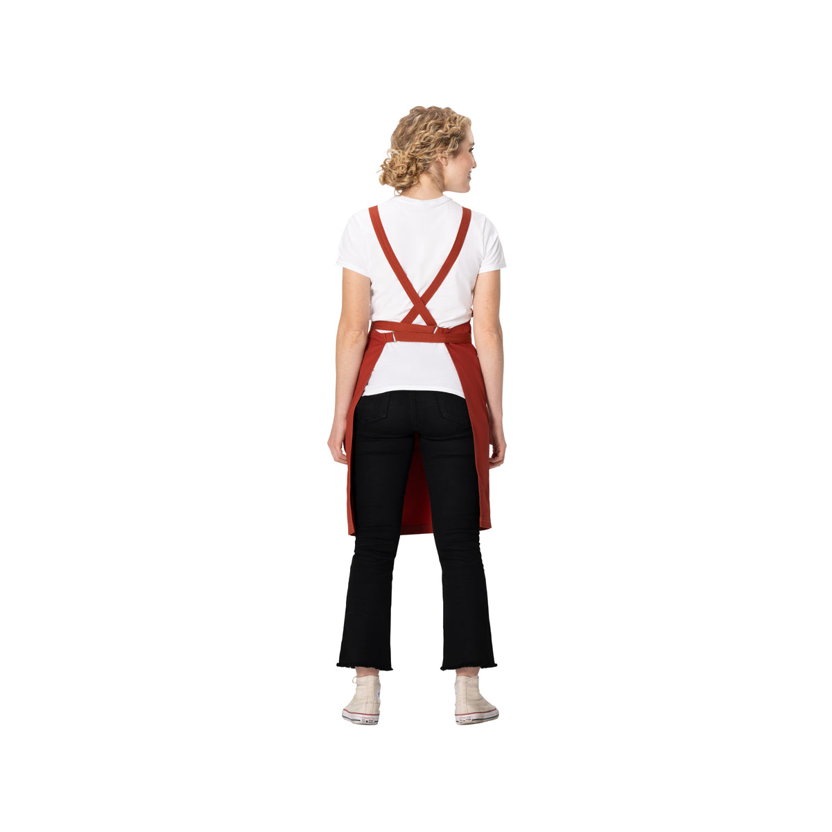 ABS04.RUS Chef Works Repreve Lockharte Cross-Back Apron with 2 Pockets Rust 800x860mm Globe Importers Adelaide Hospitality Supplies