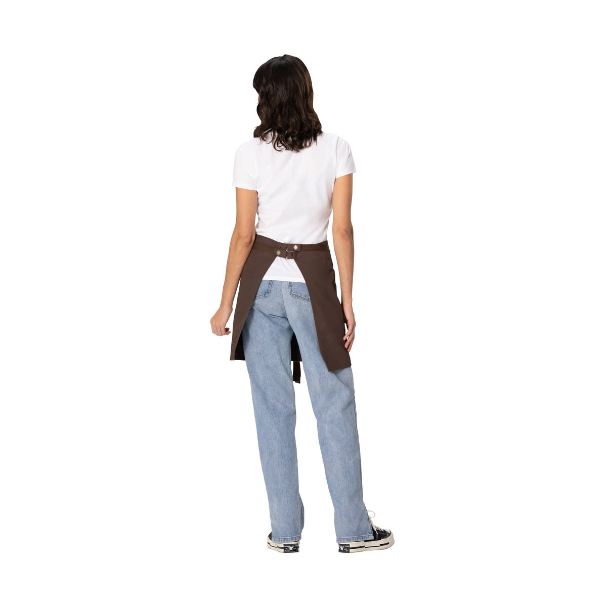 AHS02.ESP Chef Works Repreve Lockharte Waist Apron with 2 Pockets Espresso 800x485mm Globe Importers Adelaide Hospitality Supplies