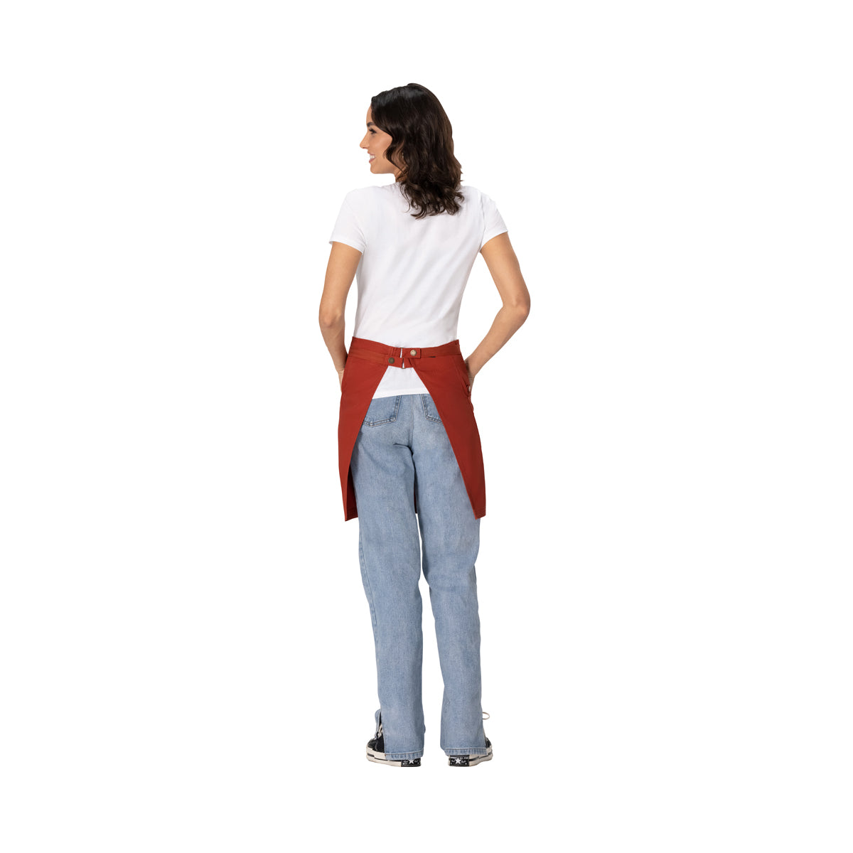 AHS02.RUS Chef Works Repreve Lockharte Waist Apron with 2 Pockets Rust 800x485mm Globe Importers Adelaide Hospitality Supplies