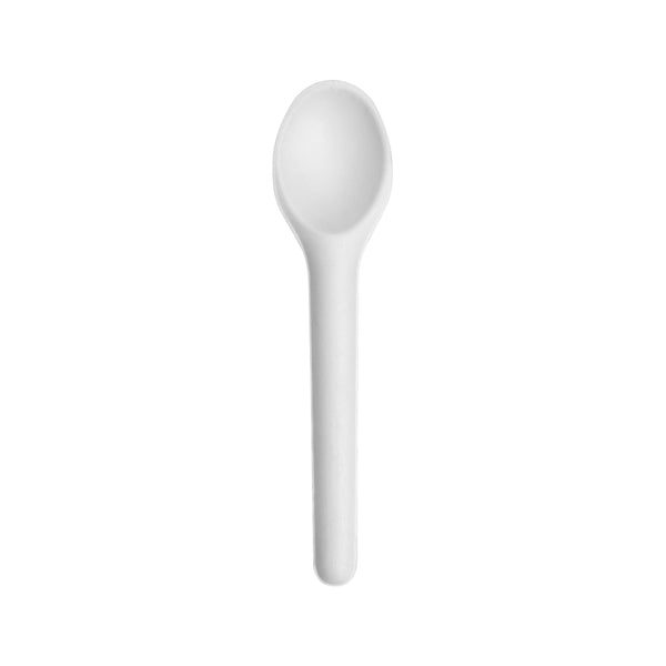 BP.B-CUT-154S-W BioPak BioCane Spoon Plant Fibre White 150mm Globe Importers Adelaide Hospitality Supplies