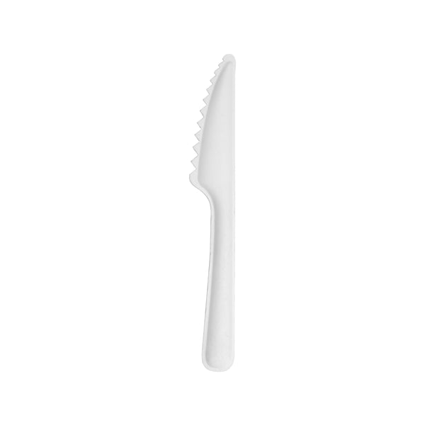 BP.B-CUT-155K-W BioPak BioCane Knife Plant Fibre White 150mm Globe Importers Adelaide Hospitality Supplies