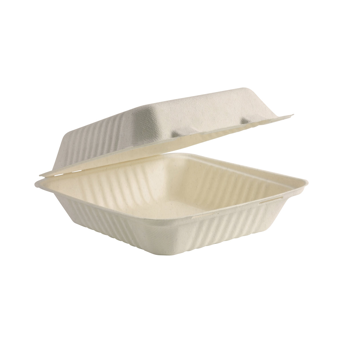 BP.B-DHL-81-N-PF BioPak BioCane Dinner Clam Plant Fibre Natural 200x220x80mm Globe Importers Adelaide Hospitality Supplies