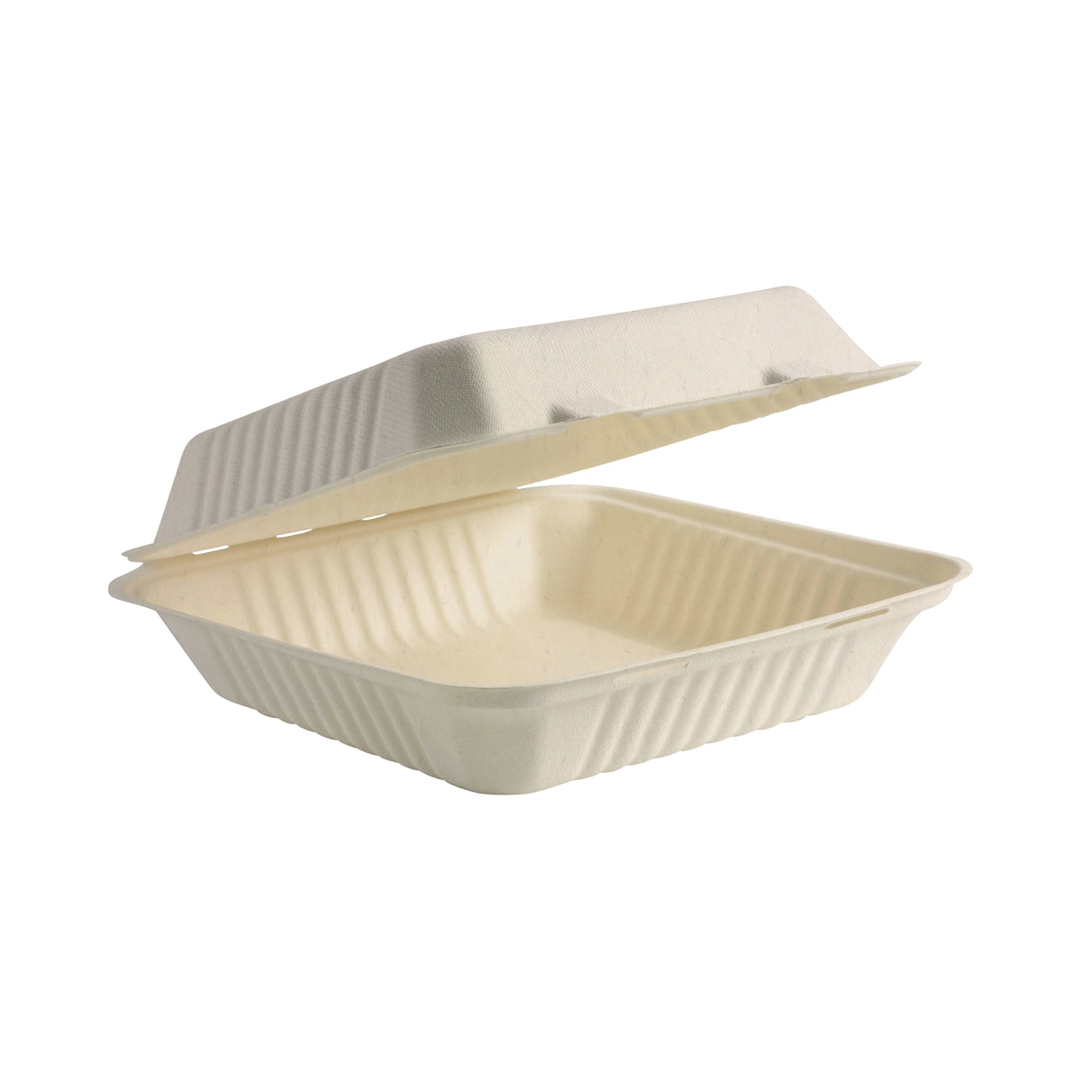 BP.B-HL-91-N-PF BioPak BioCane Family Clam Plant Fibre Natural 230x230x80mm Globe Importers Adelaide Hospitality Supplies