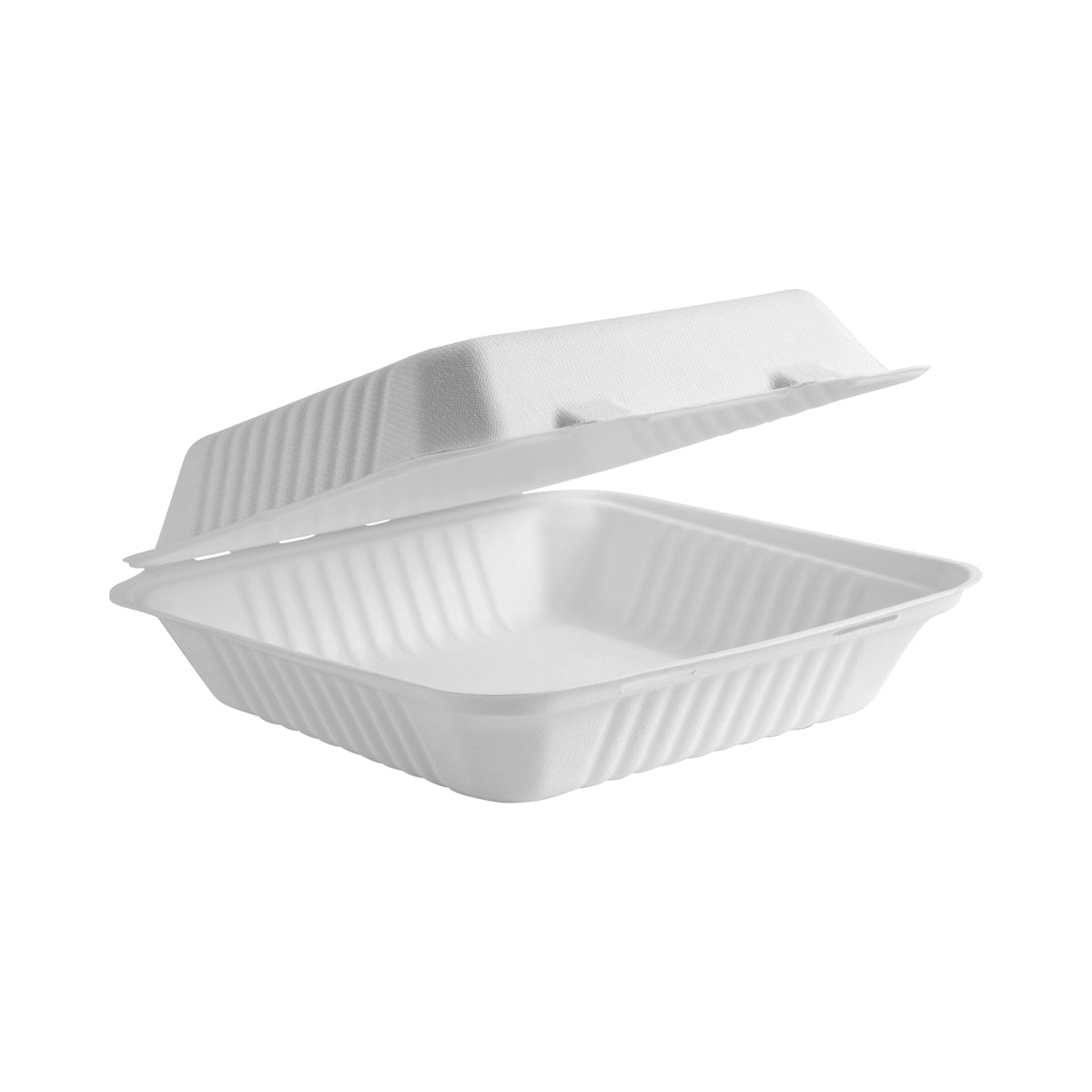 BP.B-HL-91-PF BioPak BioCane Family Clam Plant Fibre White 230x230x80mm Globe Importers Adelaide Hospitality Supplies