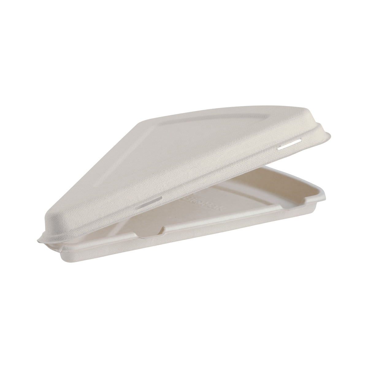 BP.B-HLP-N-PF BioPak BioCane Pizza Clam Plant Fibre Natural 280x160x40mm To Suit 9” Pizza Globe Importers Adelaide Hospitality Supplies