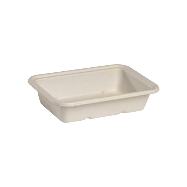 BP.B-LB-500-N-PF BioPak BioCane Rectangular Takeaway Container Plant Fibre Natural 500ml Globe Importers Adelaide Hospitality Supplies