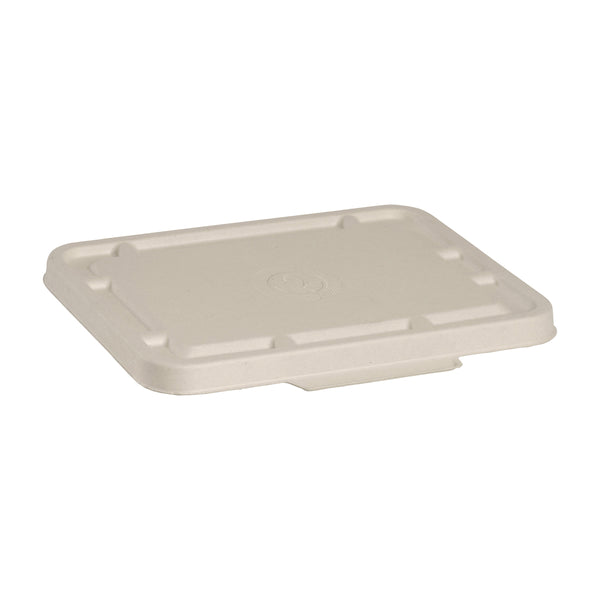 BP.B-LBL-2/3C-N-PF BioPak BioCane Rectangular Compartment Takeaway Lid Natural 240x180mm Globe Importers Adelaide Hospitality Supplies