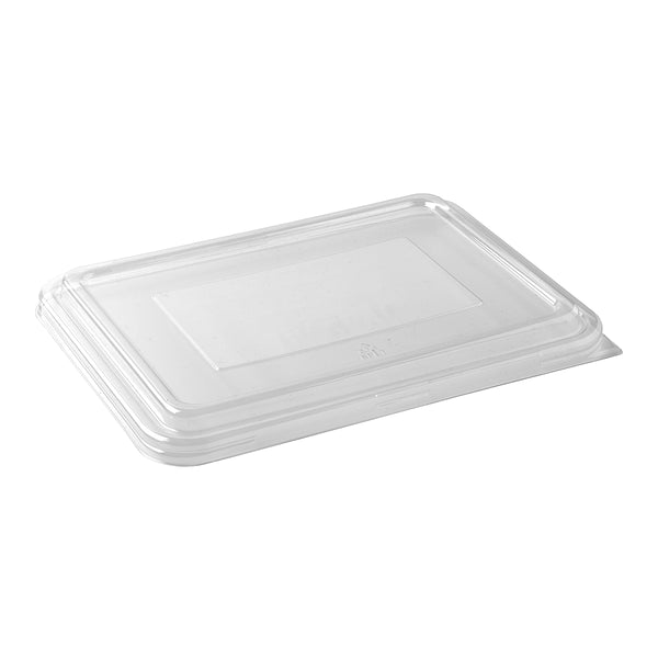 BP.B-LBL-2/3C-RPET BioPak Clear RPET Rectangular Compartment Takeaway Lid 240x180mm Globe Importers Adelaide Hospitality Supplies