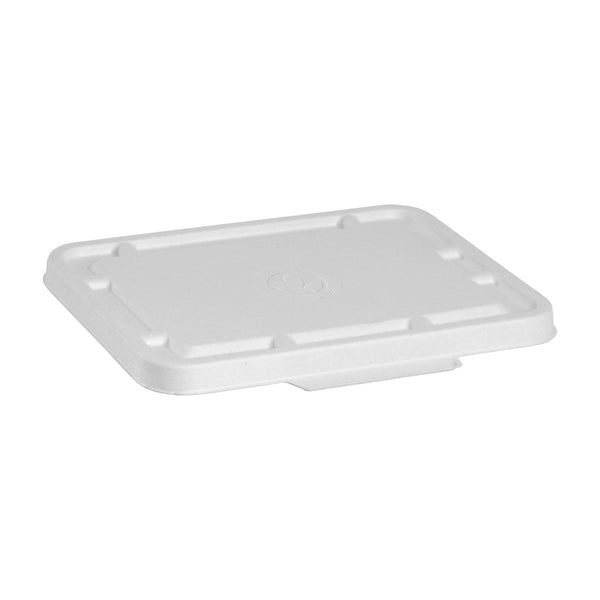 BP.B-LBL-2/3C-W-PF BioPak BioCane Rectangular Compartment Takeaway Lid White 240x180mm Globe Importers Adelaide Hospitality Supplies