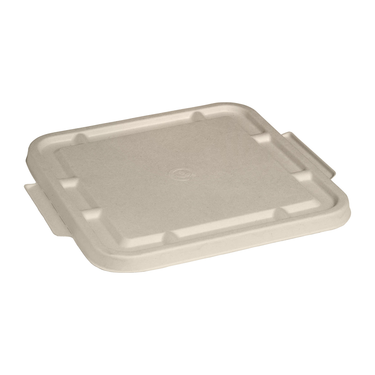 BP.B-LBL-3/4/5C-N-LARGE-PF BioPak BioCane Square Takeaway Lid Plant Fibre Natural 232x232mm Globe Importers Adelaide Hospitality Supplies