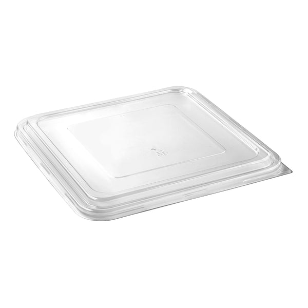 BP.B-LBL-3/4/5C-RPET-LARGE BioPak Clear RPET Square Takeaway Lid 232x232mm Globe Importers Adelaide Hospitality Supplies