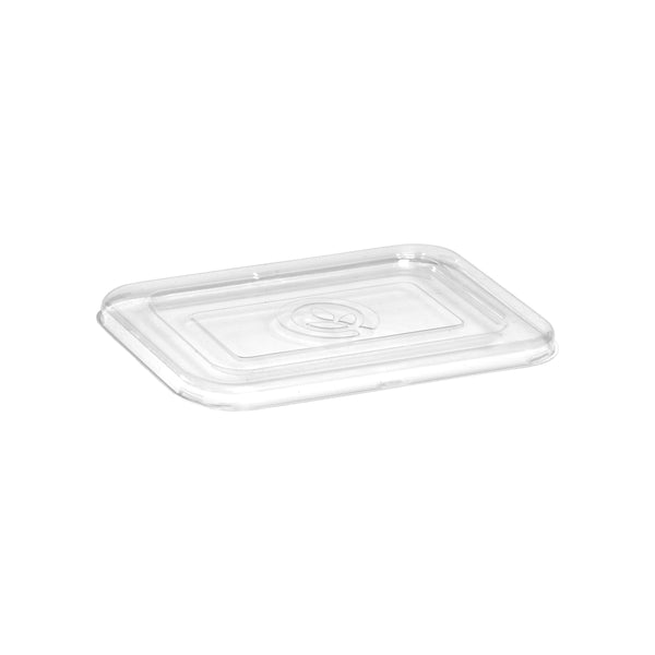 BP.B-LBL-RPET(D) SMALL BioPak Clear RPET Rectangular Takeaway Lid 181x125mm Globe Importers Adelaide Hospitality Supplies