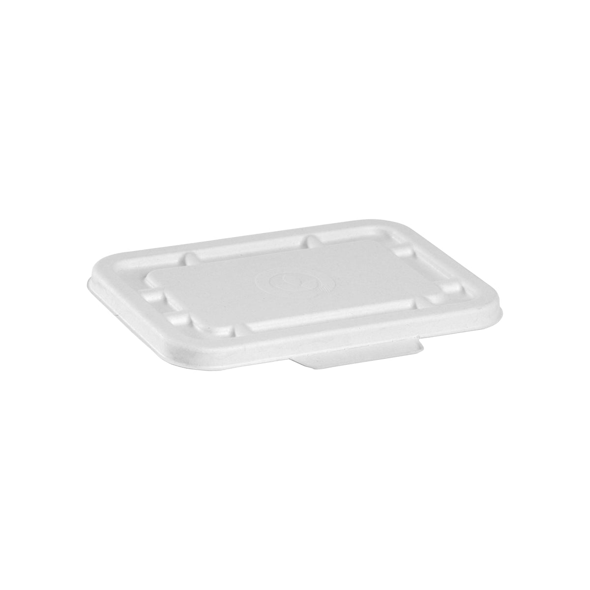 BP.B-LBL-W-SMALL-PF BioPak BioCane Rectangular Takeaway Lid Plant Fibre White 180x124mm Globe Importers Adelaide Hospitality Supplies
