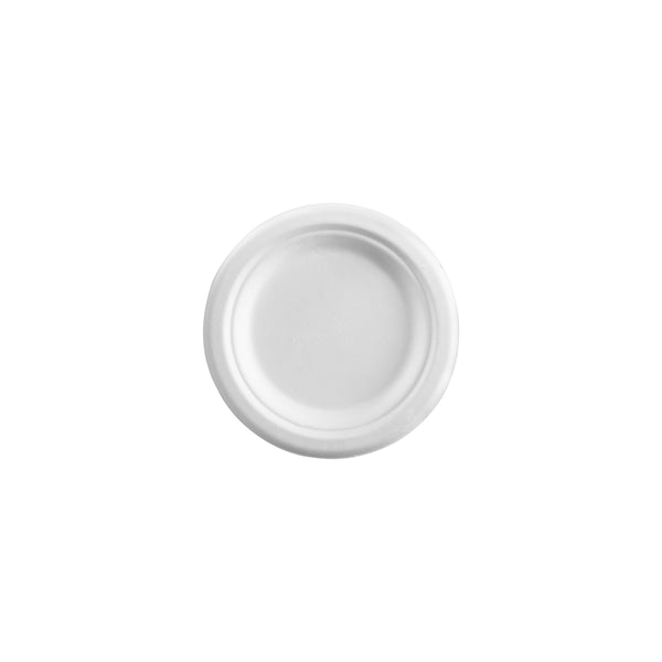 BP.B-PL-06-PF BioPak BioCane Round Plate Plant Fibre White 150mm / 6” Globe Importers Adelaide Hospitality Supplies