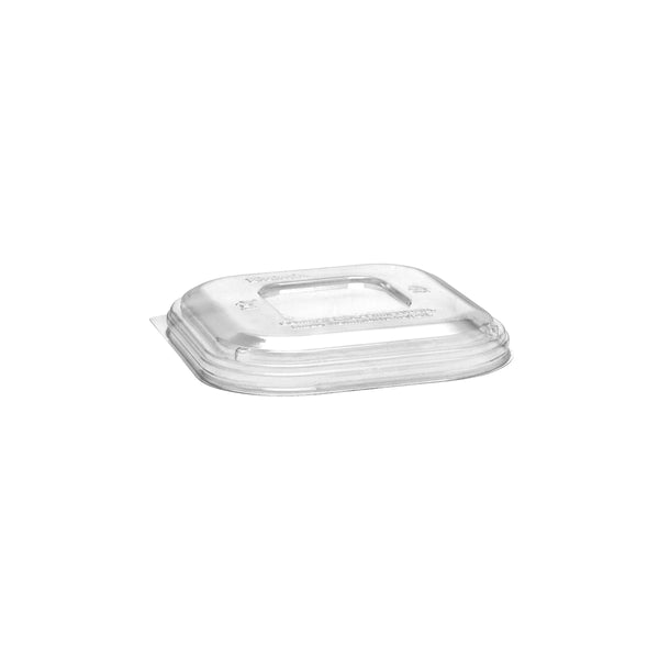 BP.B-SLBL-PLA(D) BioPak Clear PLA Square Takeaway Dome Lid 130x130mm Globe Importers Adelaide Hospitality Supplies