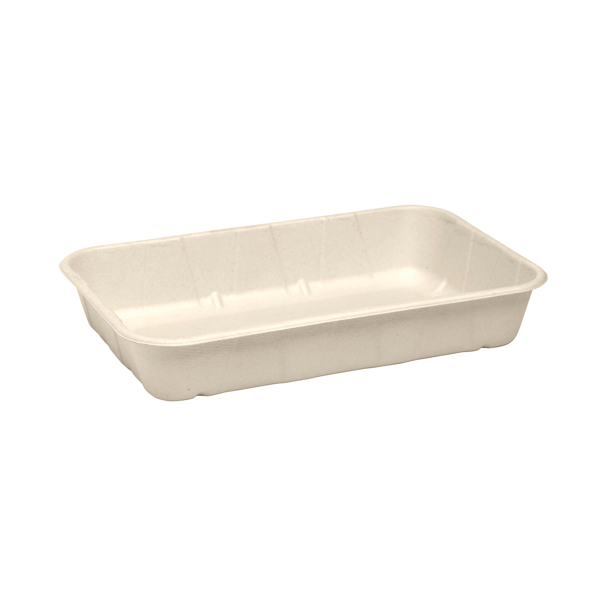 BP.B-TRAY-1KG-PF BioPak BioCane Produce Trays Plant Fibre Natural 268x173x46mm / 1kg Globe Importers Adelaide Hospitality Supplies
