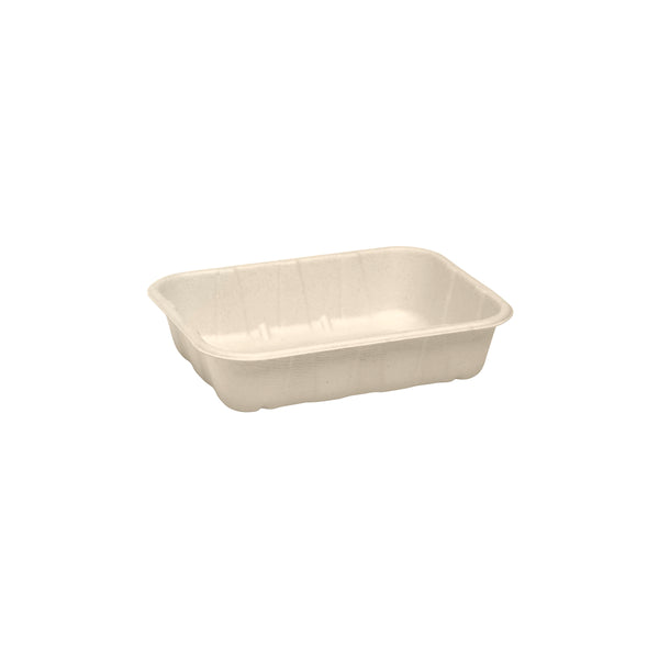 BP.B-TRAY-500G-PF BioPak BioCane Produce Trays Plant Fibre Natural 182x137x41mm / 500g Globe Importers Adelaide Hospitality Supplies