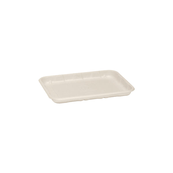 BP.B-TRAY-7X5-PF BioPak BioCane Produce Trays Plant Fibre Natural 190x140mm / 7x5” Globe Importers Adelaide Hospitality Supplies