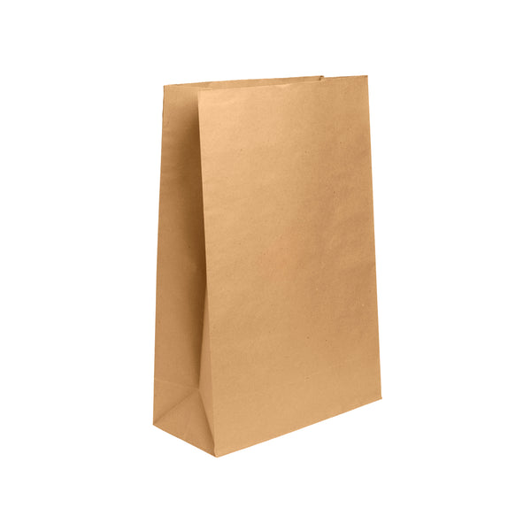 BP.BAG-SOS-25-B BioPak FSC SOS Paper Bag No.25 Kraft 355x540x165mm Globe Importers Adelaide Hospitality Supplies