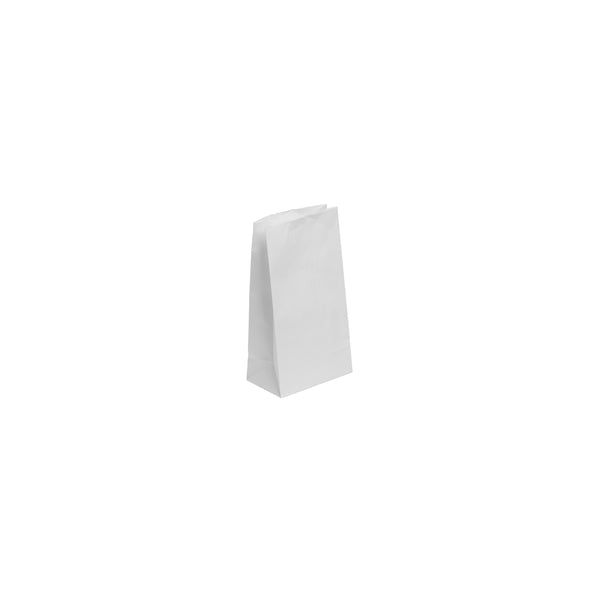 BP.BAG-SOS-4-W BioPak FSC SOS Paper Bag No.4 White 127x235x77mm Globe Importers Adelaide Hospitality Supplies