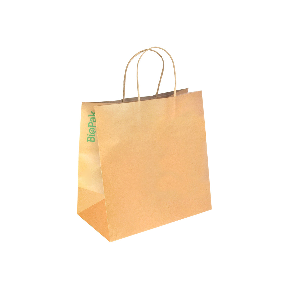 BP.BAG-TA-T-LARGE BioPak FSC™ Paper Bag Large with Twist Handles Kraft 300x305x170mm Globe Importers Adelaide Hospitality Supplies