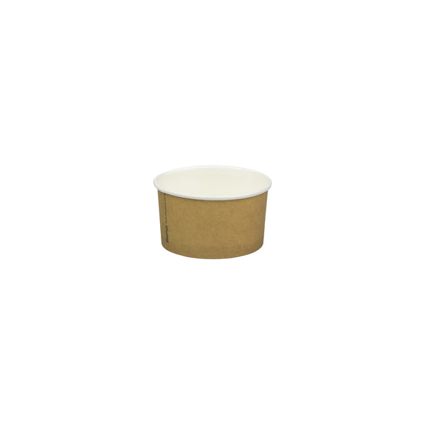 BP.BB-BIC-3 BioPak FSC™ Paper Ice Cream BioCup Small Printed Kraft Look 71x40mm / 90ml / 3oz Globe Importers Adelaide Hospitality Supplies