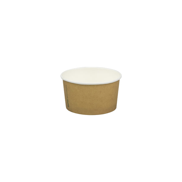 BP.BB-BIC-5 BioPak FSC™ Paper Ice Cream BioCup Medium Printed Kraft Look 86x46mm / 150ml / 5oz Globe Importers Adelaide Hospitality Supplies