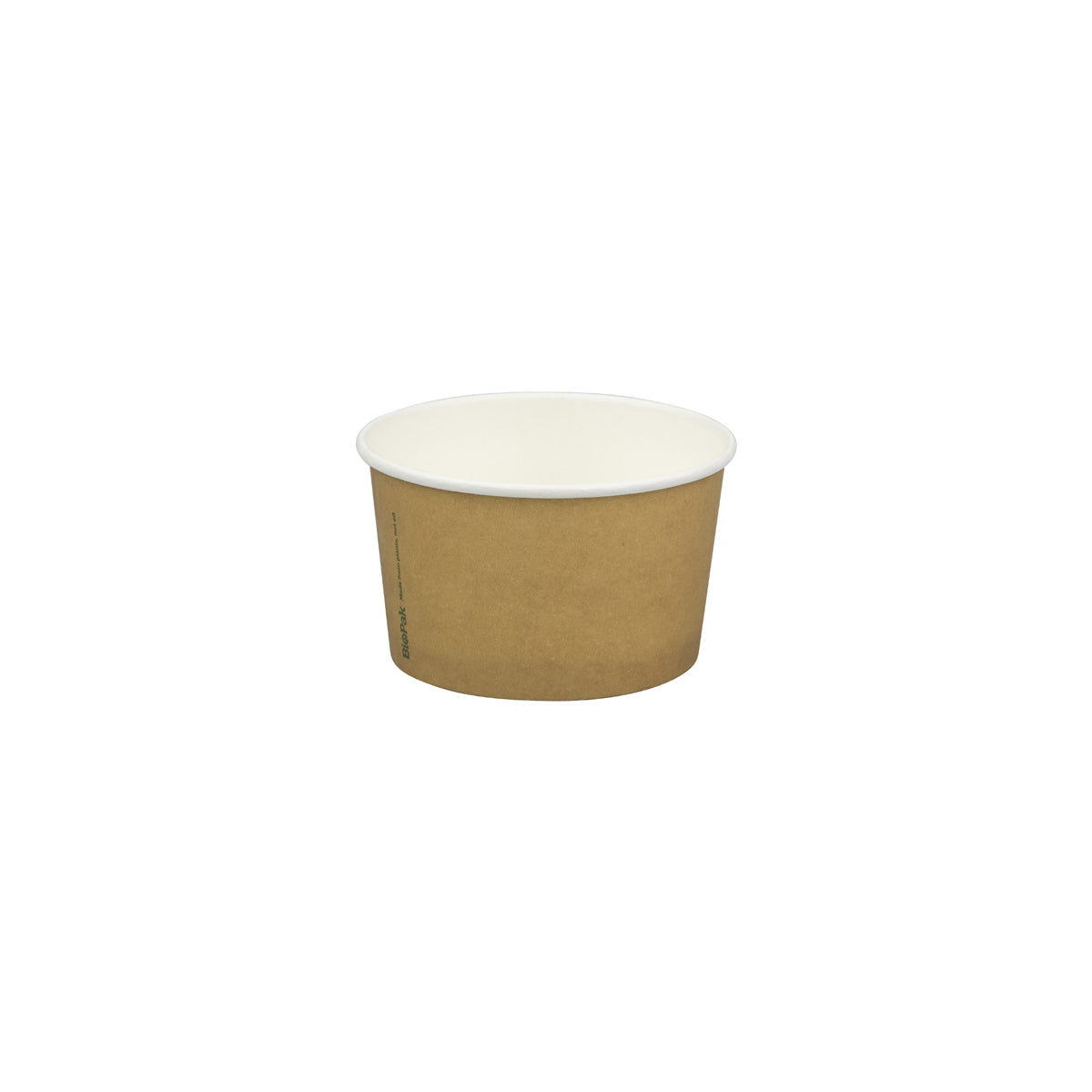 BP.BB-BIC-8-90 BioPak FSC™ Paper Ice Cream BioCup Large Printed Kraft Look 90x62mm / 240ml / 8oz Globe Importers Adelaide Hospitality Supplies