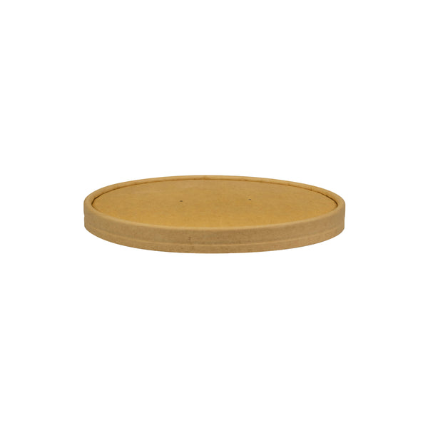 BP.BB-BLL-184-PAPER BioPak FSC Paper Wide BioBowl Lid Kraft 184mm Globe Importers Adelaide Hospitality Supplies