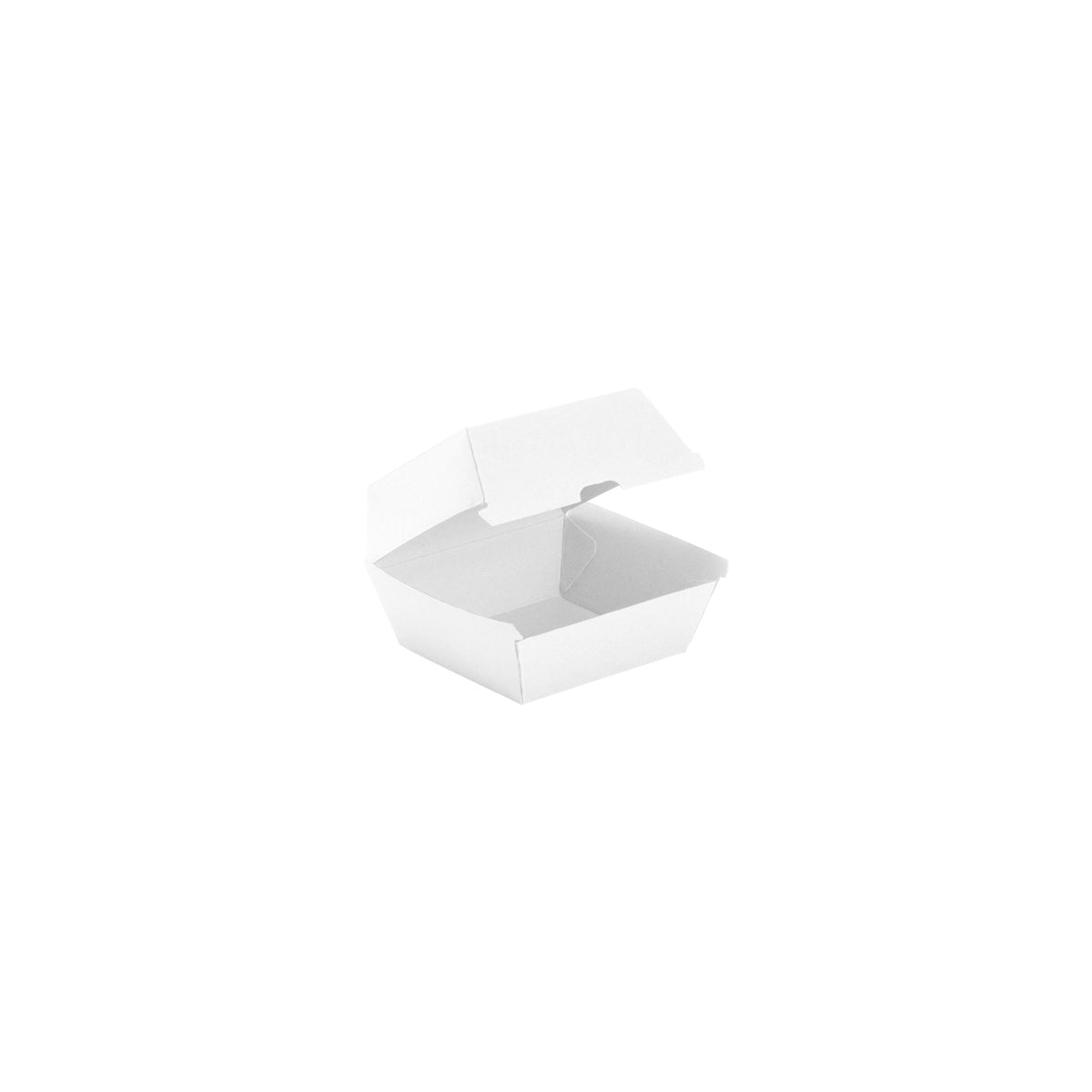 BP.BB-BURGER BOX-W BioPak FSC BioBoard Burger Box White 105x105x85mm Globe Importers Adelaide Hospitality Supplies