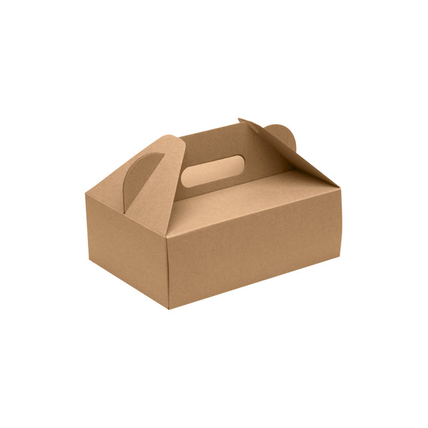 BP.BB-CARRY-S BioPak FSC BioBoard Carry Tray Box with Handle Kraft 240x169x150mm Globe Importers Adelaide Hospitality Supplies