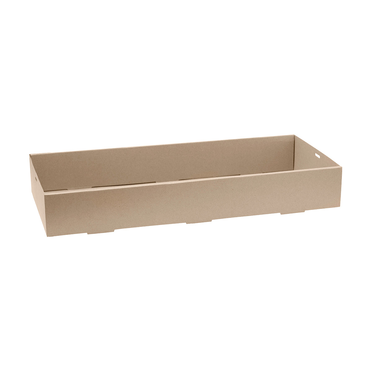 BP.BB-CB-L BioPak FSC BioBoard Catering Tray Large Base Kraft 558x252x80mm Globe Importers Adelaide Hospitality Supplies
