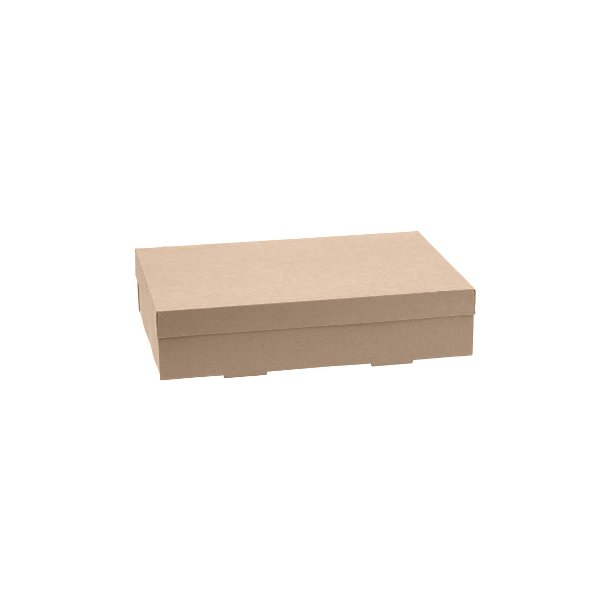 BP.BB-CBL-M BioPak FSC™ BioBoard Catering Tray Medium Lid Kraft 364x255x30mm Globe Importers Adelaide Hospitality Supplies