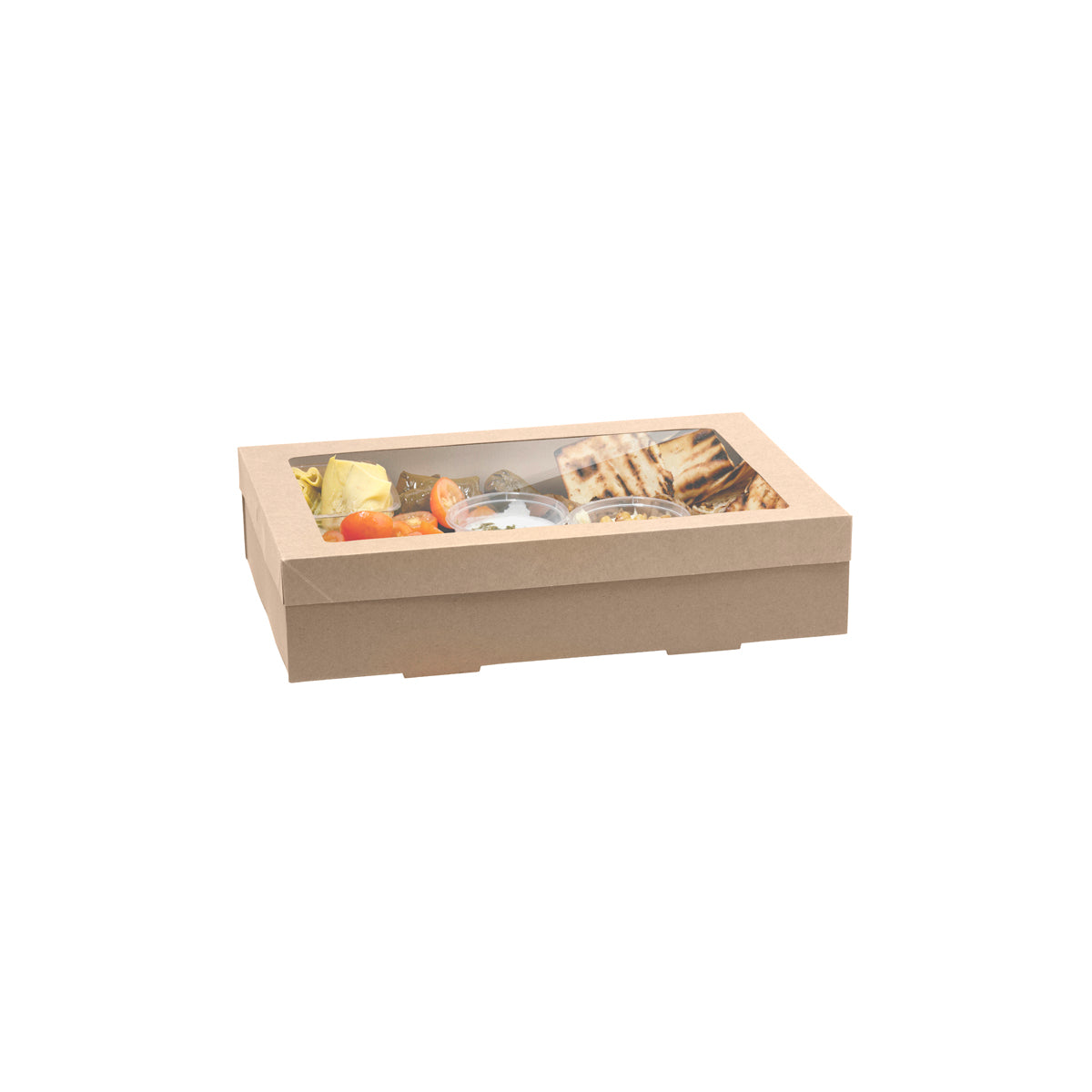 BP.BB-CB-M BioPak FSC BioBoard Catering Tray Medium Base Kraft 359x252x80mm Globe Importers Adelaide Hospitality Supplies