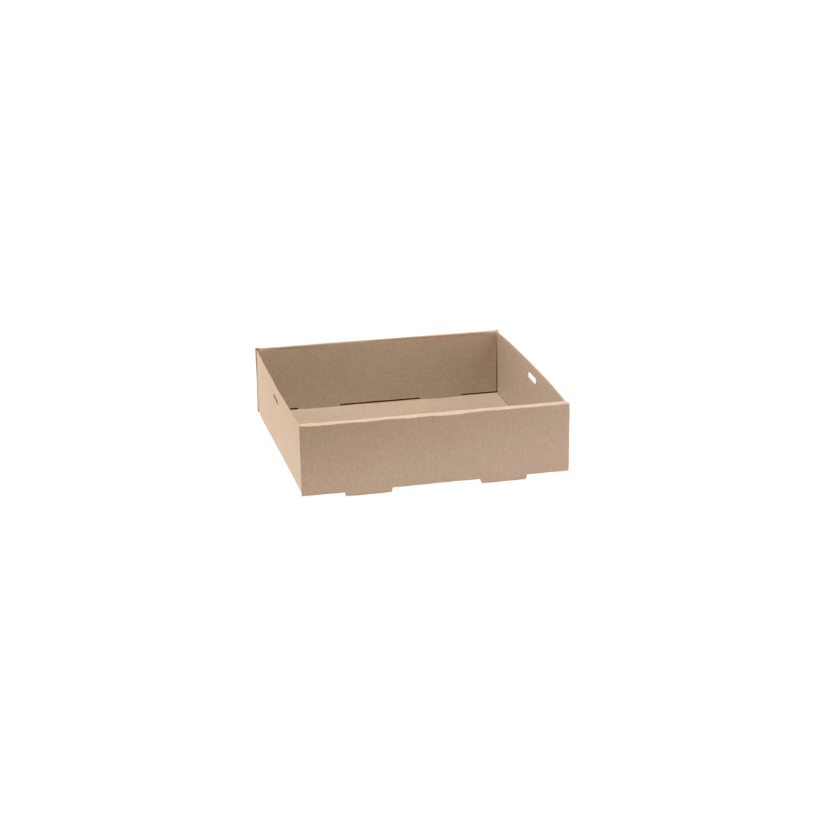 BP.BB-CB-S BioPak FSC BioBoard Catering Tray Small Base Kraft 225x225x60mm Globe Importers Adelaide Hospitality Supplies