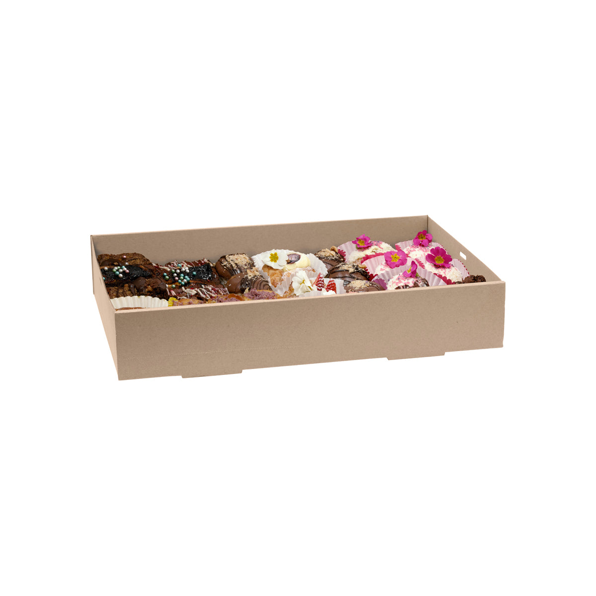 BP.BB-CB-XL BioPak FSC BioBoard Catering Tray Extra Large Base Kraft 450x310x80mm Globe Importers Adelaide Hospitality Supplies