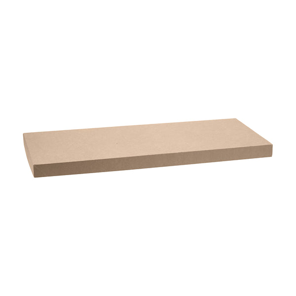 BP.BB-CBL-L BioPak FSC BioBoard Catering Tray Large Lid Kraft 564x255x30mm Globe Importers Adelaide Hospitality Supplies