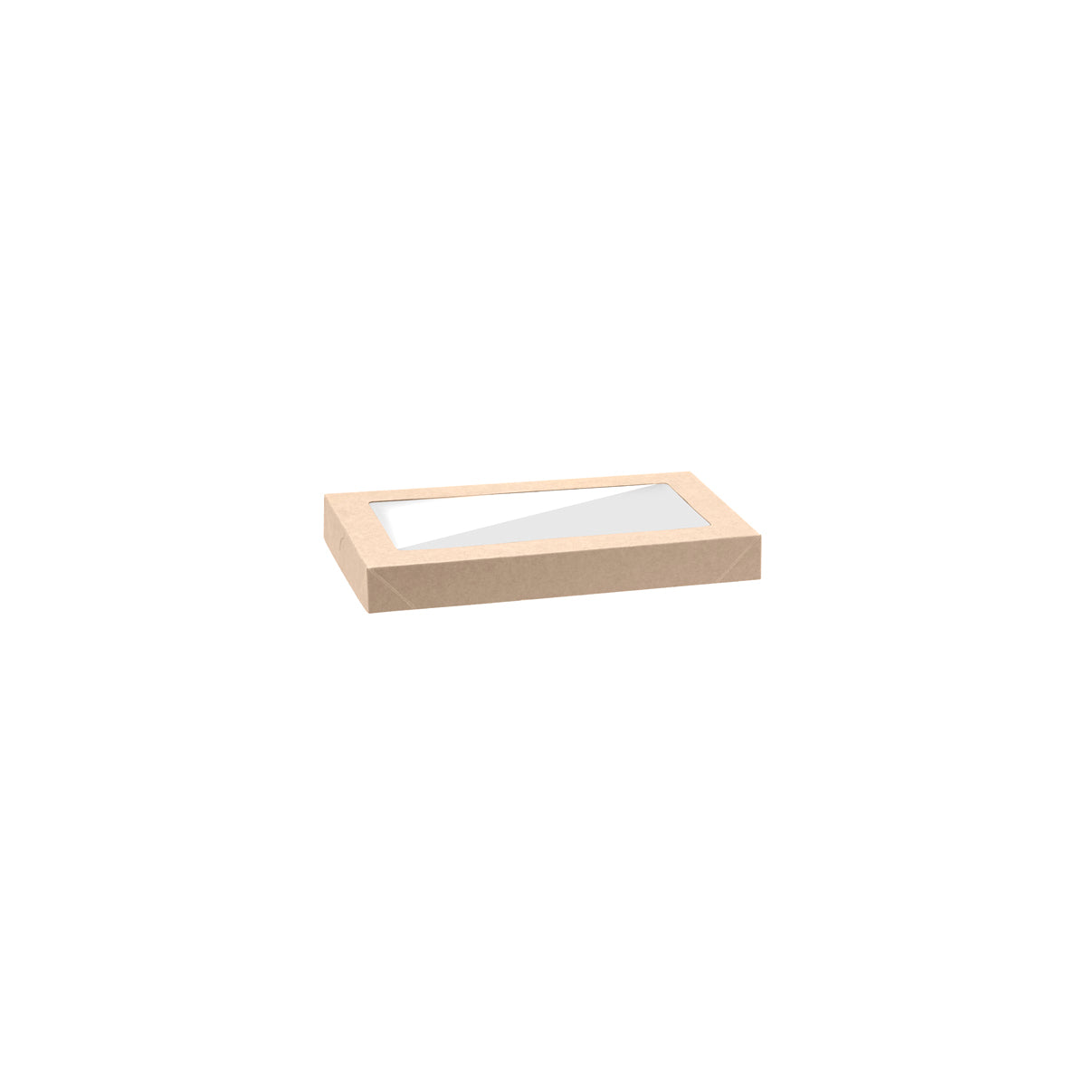 BP.BB-CBWL-XS BioPak FSC™ BioBoard & Clear PLA Catering Tray Window Lid Extra Small Kraft 258x155x30mm Globe Importers Adelaide Hospitality Supplies