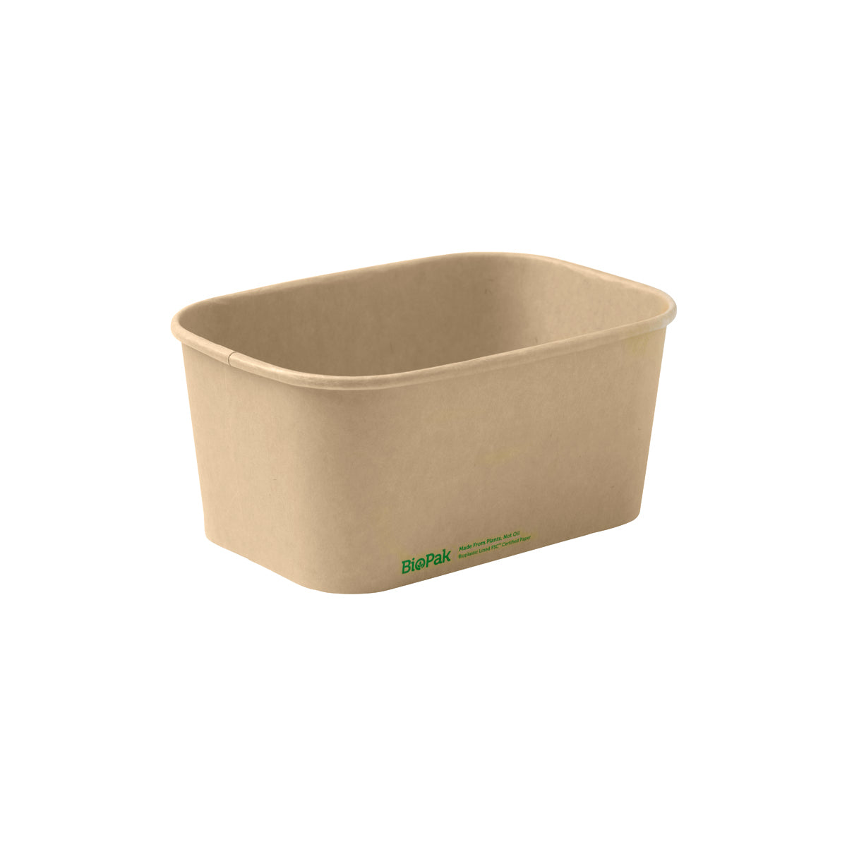 BP.BB-LB-1000-N BioPak FSC™ BioBoard Rectangle Takeaway Container Natural 1000ml Globe Importers Adelaide Hospitality Supplies