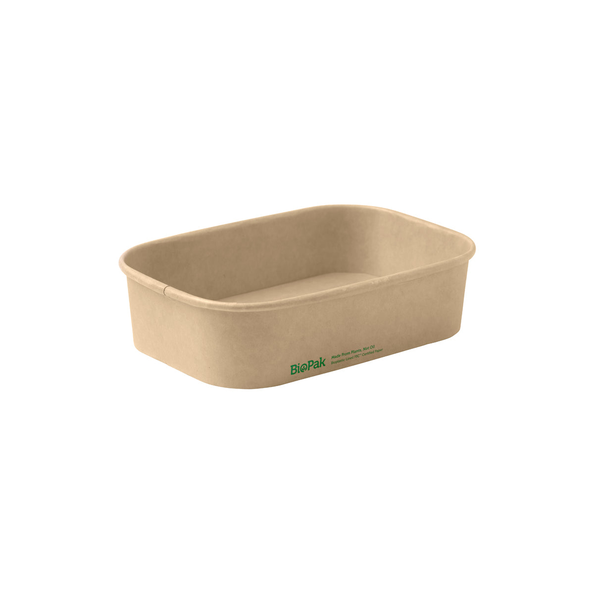 BP.BB-LB-500-N BioPak FSC™ BioBoard Rectangle Takeaway Container Natural 500ml Globe Importers Adelaide Hospitality Supplies